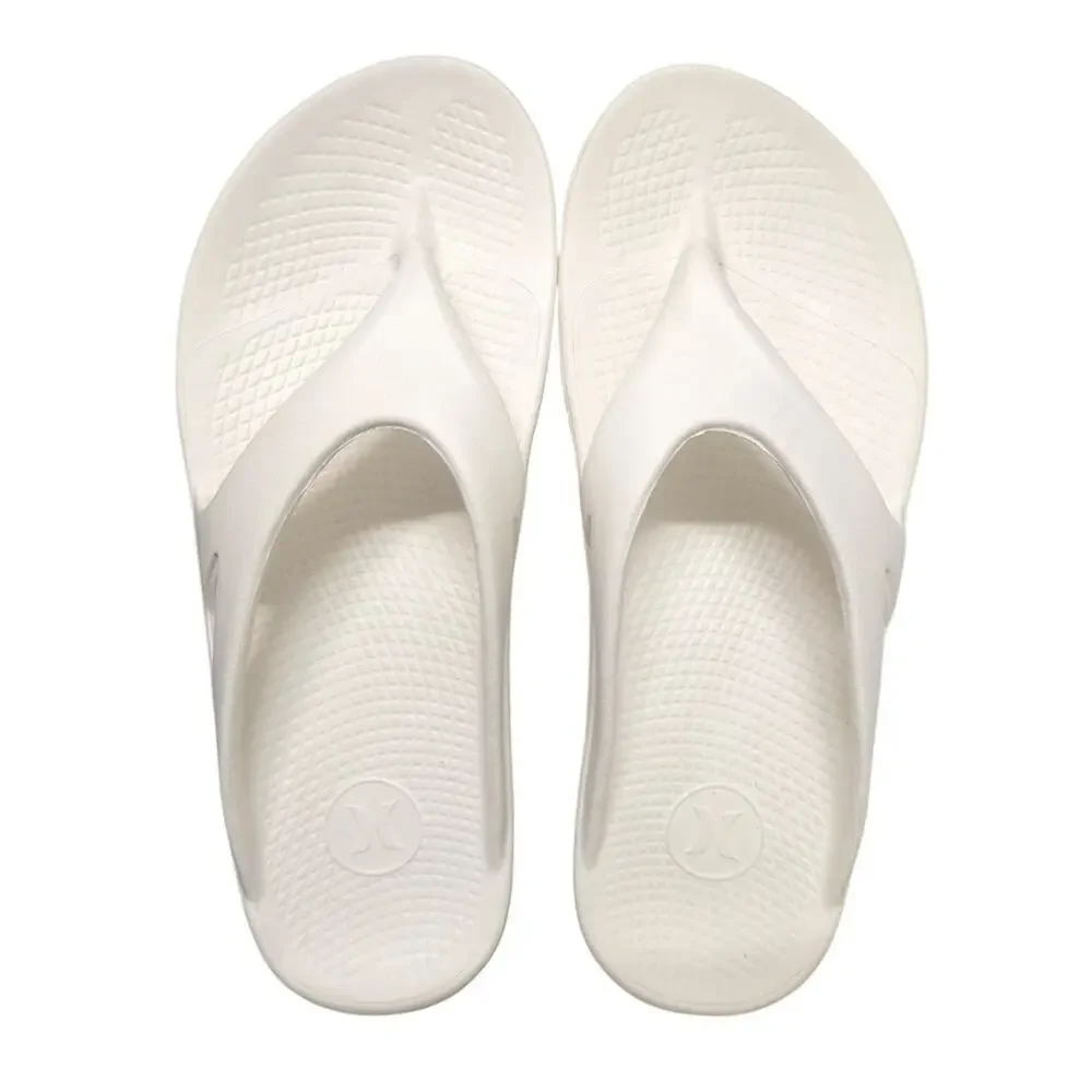 Hurley Injection Flip Flops Mens Size 9 White Casual Non-Slip Sandals
